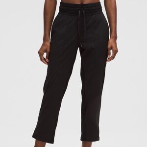 Lululemon Dance Studio Crop Pants MR Black Swift Fabric Drawstring‎ Waist